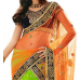 Gorgeous Green Colored Embroidered Georgette Net Lehenga Saree